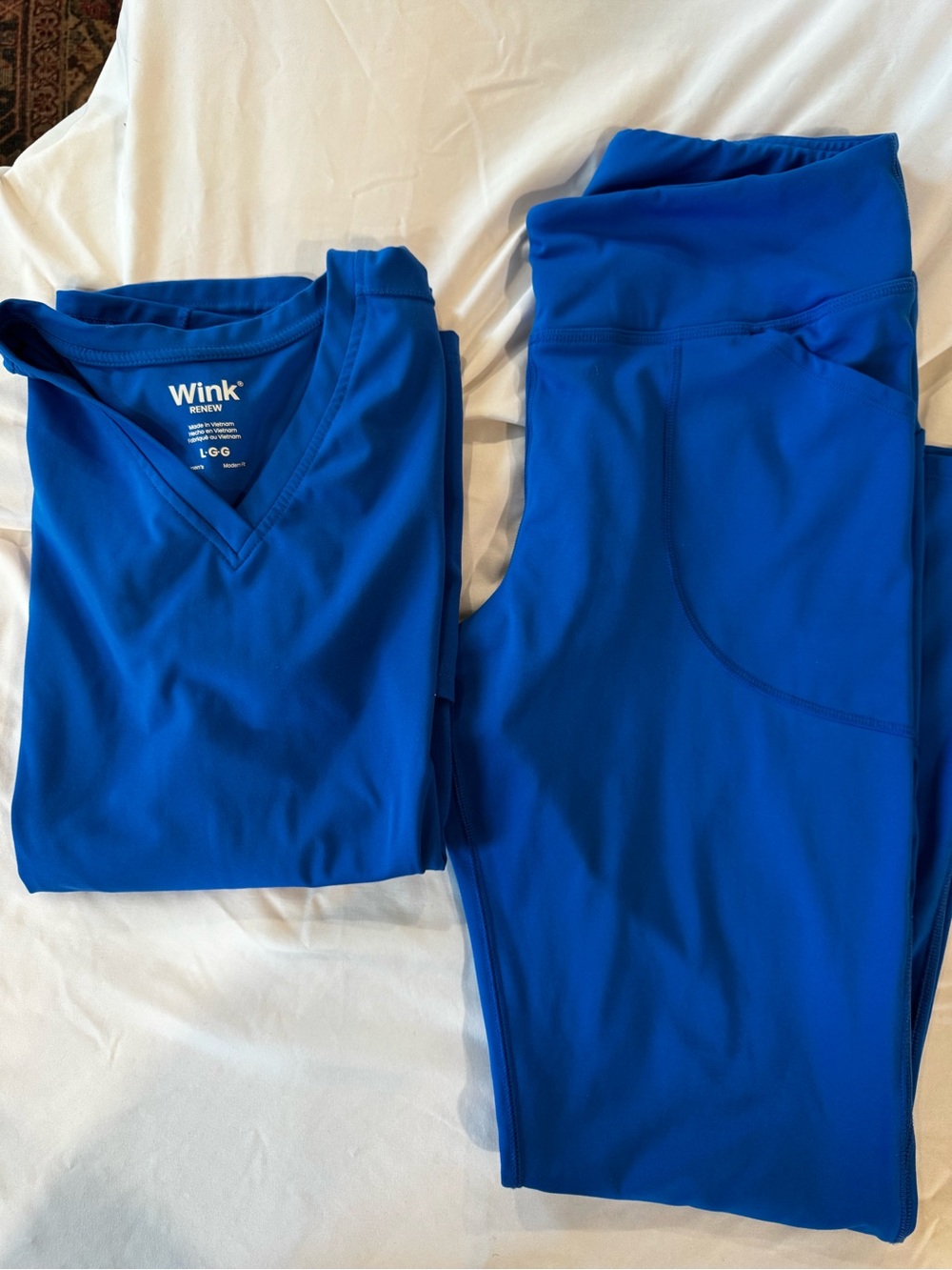 Wink Royal Blue Scrub Leggings with Side Pocket